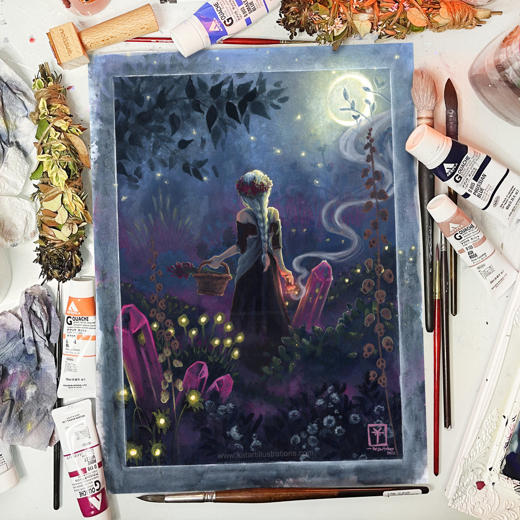 'Garden of Magick' 2022 Drawtober EXCLUSIVE Original Artwork